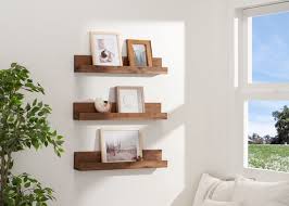 Floating Nursery Bookshelves Walnut