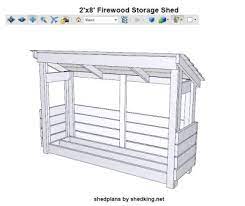 2 x8 firewood shed plans