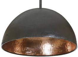 Large Round Copper Pendant Shade