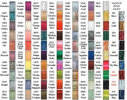 Kreinik Metallic Thread Color Charts
