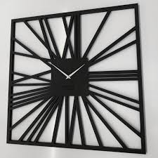 large wall clock loft square 80cm