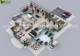 3d Floor Plan Layout Of A Apartment In