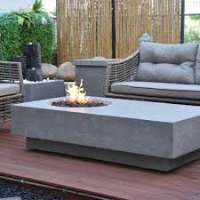 Small twigs are packed into the fire hole and readily combustible material is set on top and lit. Metropolis Concrete Fire Table