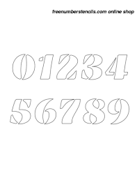 1 to 10 number stencils can be printed below for free! 12 Inch Bold Victorian Bold Number Stencils 0 To 9 Freenumberstencils Com