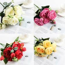 Shop for artificial plants and flowers in decor. Shop Artificial Peony Flower For Wedding Party Home Decor Fake Flower Bridal Bouquet Online From Best Artificial Plants On Jd Com Global Site Joybuy Com