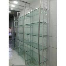 6 shelves glass display rack