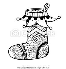 100% free great inventions coloring pages. Coloring Book Page Christmas Sock Coloring Page With Pattern Made Of Christmas Decorative Elements Canstock