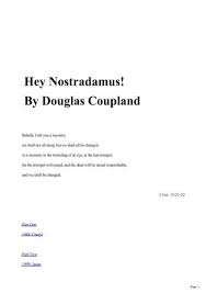 Hey Nostradamus By Douglas Coupland
