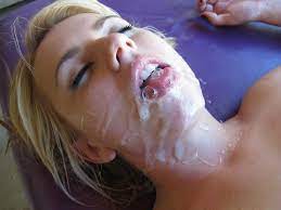 Blonde cum facials