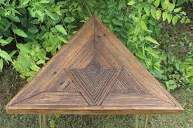 Reclaimed Wood Triangle Side Table The