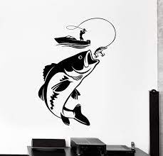Vinyl Wall Decal Fishing Fisherman