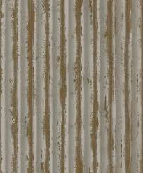 Wallpaper Weathered Faux Corrugated
