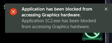 Application has been blocked from accessing graphics hardware. Application Has Been Blocked From Graphics Hardware Pcmasterrace
