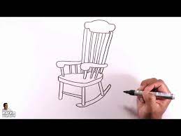 how to easily draw a rocking chair