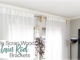 simple s wood curtain rod brackets