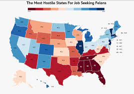 the most hostile states for felons and