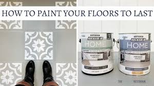 how to paint your floors to last