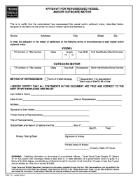repo affidavit fill out and sign