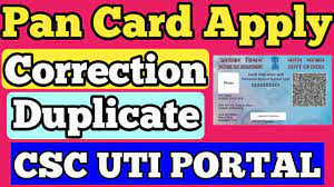 how to apply pan card correction