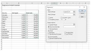 simple linear regression in excel