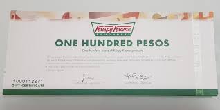 Is an american doughnut company and coffeehouse chain. Krispy Kreme Gift Certificates 90 Pesos Per 100 Tickets Vouchers Store Credits On Carousell