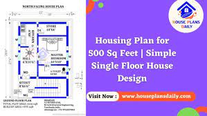 Housing Plan For 500 Sq Feet Simple