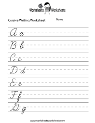 cursive writing worksheets
