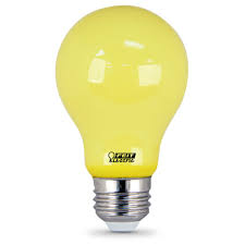 Feit Electric 60 Watt Equivalent A19 5 Watt Medium E26 Base Non Dimmable Yellow Colored Bug Led Light Bulb A19 Bug Led The Home Depot