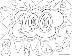 Top 100 magical unicorn coloring pages: 100th Day Of School Celebration Classroom Doodles