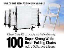 100 resin folding chairs