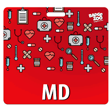Register with the state for your mmcc card. Md Badge Buddy Red With Medical Icons Horizontal Badge Id Card For Doctors By Badgezoo Badgezoo