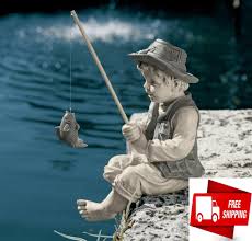 Boy Fishing Statue In Statues Lawn