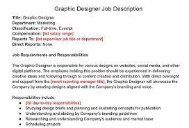 how to write a graphic designer job