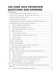 240 java interview questions pdf fill