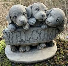 Cute Puppy Dog Welcome Sign Ornament