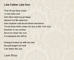 like father like son poem by leah ross