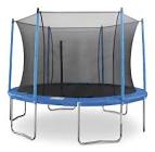 Outdoor Round Trampoline with Safety Enclosure Set, 14-ft JumpTek