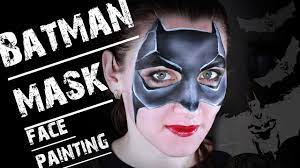 easy and fast batman mask face painting
