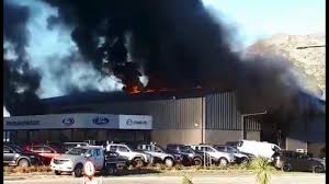 car dealership fire