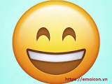 Grinning Face with Smiling Eyes Emoji - Emoji khuôn mặt cười ...