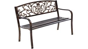 gardeon cast iron garden bench bronze