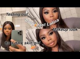 latina makeup look on a dark skin