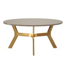 Elke Round Marble Coffee Table With