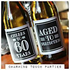60th Birthday Party Wine Labels