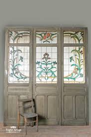 Fabulous Set Of Art Nouveau Glazed Doors