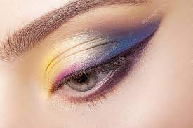 beautiful eye makeup stock photo by