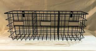 Industrial Black Wire Basket Desk Wall