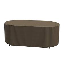 Tan Oval Patio Table Cover