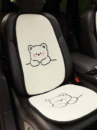 1set Bear Pattern Car Seat Cushion With