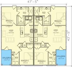 Duplex House Plan With 2 Bedroom Units